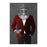 Knight Drinking White Wine Wall Art - Red and Black Suit