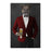 Cougar Drinking Beer Wall Art - Red and Black Suit