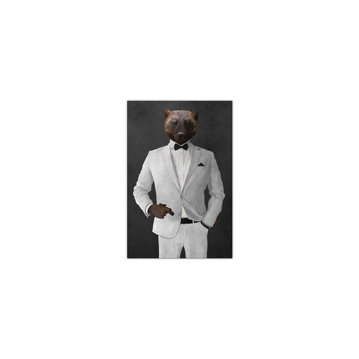 Wolverine Smoking Cigar Wall Art - White Suit